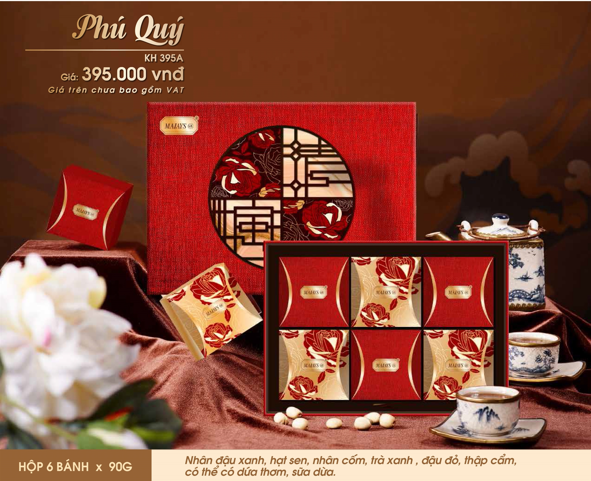 Hộp bánh trung thu cao cấp Maiays Phú Quý