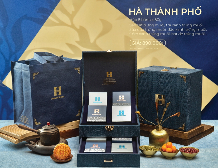 HỘP BÁNH TRUNG THU CAO CẤP MADAME HƯƠNG: Hà Thành