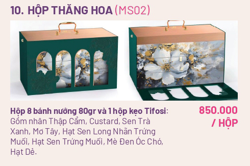 Hộp bánh trung thu Maison cao cấp: Hộp THĂNG HOA MS02